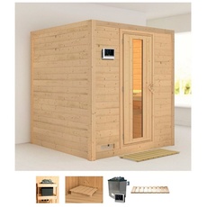 Bild von Sauna »Menja«, (Set), 9-kW-Ofen mit externer Steuerung beige