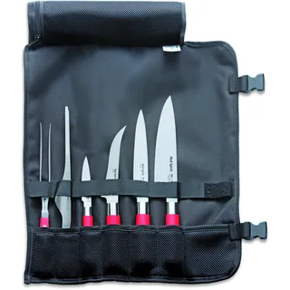 F. DICK Messerset Red Spirit (Rolltasche, Fl.gabel, 4 Messer, Pinzette, 56° HRC) - Rot