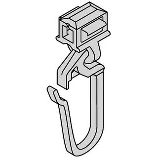 Gardinenzubehör von ars_vivendi hinno hc 32 clic-gleiter mit faltenhaken für alu-gardinenschienen mit 6 mm schienenbreite