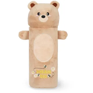 Legami Federmäppchen - Super Soft - Teddy Bear-Motiv, weiches Federmäppchen, Karton mit Malvorlage inklusive, 100% Polyester, Super Pencil Case.