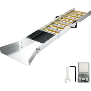 Faltbare Aluminiumlegierung Schleusenbox - Kompakt 127cm für Goldsuche - Leichte Goldwaschausrüstung - Tragbare Schleusenboxen mit Bergmannsmoos - Fluss & Bach.