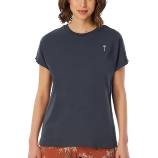 Schiesser Damen Schlafshirt Kurzarm Baumwolle - Mix + Relax