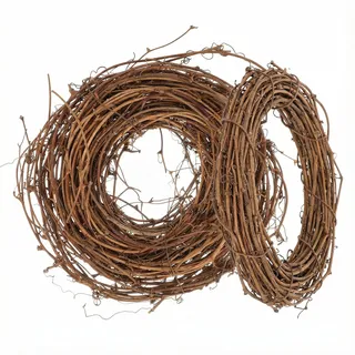 HEMOTON 2 Stück Weidenkranz Natur 20cm, Türkranz Rohling zum Basteln, Rebenkranz Deko für Weihnachten Ostern, Kleiner Holzkranz Wandkranz Tischdeko