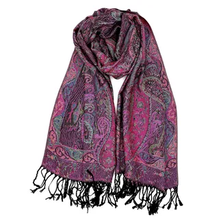 Achillea, Wende-Pashmina-Rave-Schal mit Paisley-Muster, Tücher und Wickeltücher für Abendkleider, Exotische indische Schals für jede Jahreszeit, 28"W x 76"L