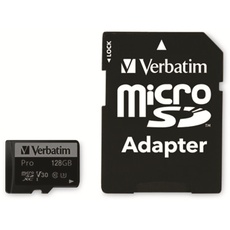 Bild von Pro U3 R90/W45 microSDXC 128GB Kit, UHS-I U3, Class 10 (47044)