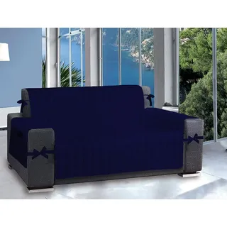 Jenny Sesal Sofaüberwurf Splendor mit Seitentaschen, Staufach mit Füllung aus 100% Polyester (4-Sitzer, 3-Sitzer, 2-Sitzer) (Blau, 3-Sitzer)