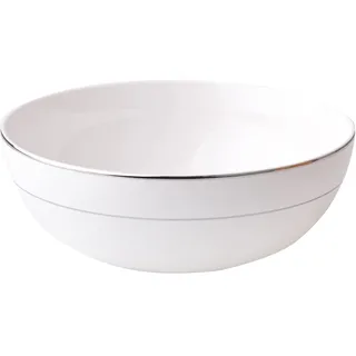 AMBITION Schüssel Aura Silver 20 cm Glasschüssel Obstschale Salatschale Müslischale Salatschüssel Porzellan modern elegant