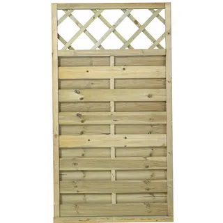 Plus Zaun Bergen mit Rankgitter 90 x 165 cm druckimprägniert