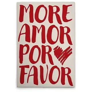 A.S. Création Leinwandbild More Amor por Favor - Wandbild in Beige, Rot - 60 x 90 cm - DD133017