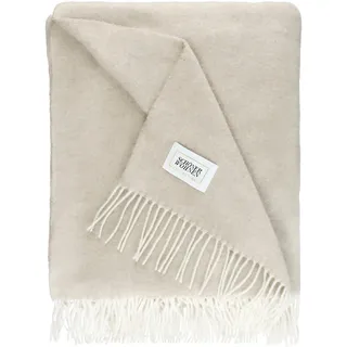 Wohndecke "Fact", beige, B:140cm L:200cm, Polyacryl, Polyester, Wolle, SCHÖNER WOHNEN-KOLLEKTION, Wohndecken, Wohndecke, mit Merinowolle