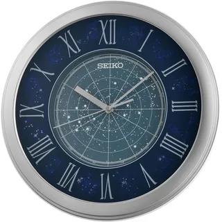 Seiko QHA013S 33 cm Quarz Wanduhr blau