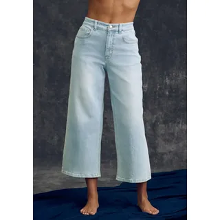 7/8-Jeans LASCANA, Damen, Gr. 34, N-Gr, light blau washed, Denim/Jeans, Obermaterial: 98% Baumwolle, 2% Elasthan, unifarben, figurumspielend knöchelfrei, Jeans 7/8-Jeans, aus Baumwoll-Denim, Straight-Leg, Topseller