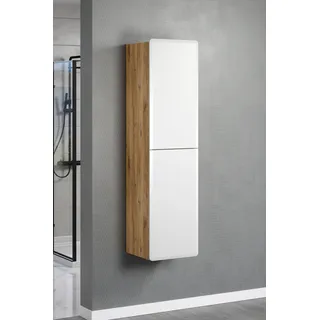 trendteam smart living Hängehochschrank Holzwerkstoff, Weiß matt Eiche nox 41 x 160 cm