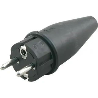 Abl-Stecker | ra | Vollgummi | 10 16a | schwarz - 00.110.15 - Schwarz