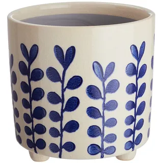 Butlers Blumenübertopf New Delft , Beige , Keramik , 14 cm , Dekoration, Blumen & Blumentöpfe, Übertöpfe