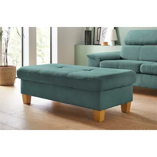 exxpo - sofa fashion Hocker Enya Bankhocker mit Staufach 136 x 45 x 70 cm Blau
