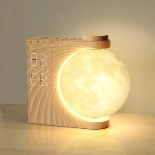 INSSISAIN Tageslichtwecker mit 2 Wecker,Lichtwecker,Sonnenaufgang Wecker,Schlafzimmer,Wohnzimmer, Doppelalarme,Schlummerfunktion,Aufwachlicht,10 Naturgeräusche,8 Farben(Nicht aus Holz)