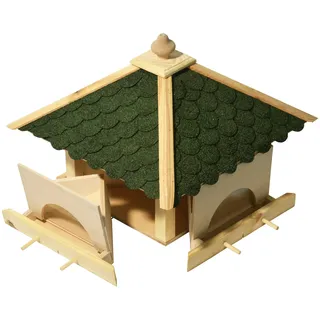 Luxus-Vogelhaus 98700e Großes XXL Vogelhaus aus Holz (Kiefer) für Garten, Balkon, mit 4 herausziehbaren Futterschubladen - XL Vogelhäuschen Vogelfutterhaus
