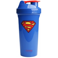 SmartShake Lite Justice League Superman Protein Shaker Flasche 800ml - BPA-frei auslaufsicher Gym Protein Shakes Flasche für Proteinpulver DC Comics blaue Wasserflasche Superman-Geschenke