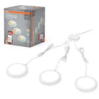 Osram SMART+ WIFI Unterschrankleuchte, rund, weiß, 6,5W, 375lm, 83mm, regulierbares Weißlicht, dimmbar, lange Lebensdauer, einfache Montage, App-steuerbar, 3000K - 6500K, für Küche, Regal