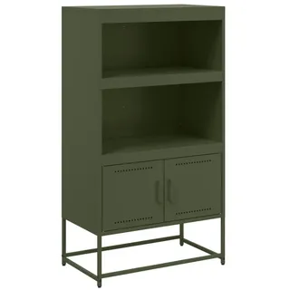 vidaXL Highboard Olivgrün 68,5x38,5x123,5 cm Stahl