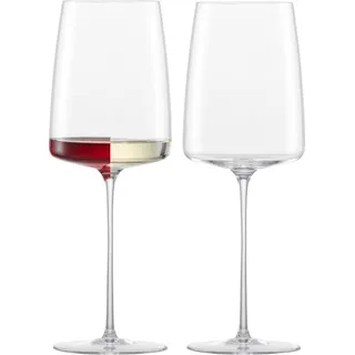 Schott Zwiesel Zwiesel Glas Weinglas leicht & frisch Simplify (2-er Set), in Handarbeit mundgeblasene Weingläser, hochwertige Tritan®-Kristallgläser für Wein (Art.-Nr. 122057)