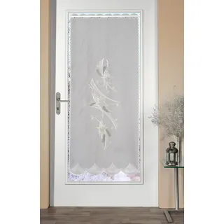 Stickereien Plauen Türvorhang »Türstores Sterne« Durchzuglöcher 1 Stk. tlg. HxB: 158x66, veredelt mit echter Plauener Spitze Stickerei, weiß