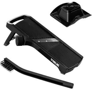 STONELINE® Gemüsehobel Verstellbar Set 3-teilig | Schwarz - Schwarz