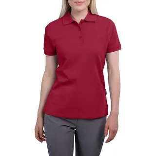 HRM Damen Heavy Polo, Bordeaux, Gr. 5XL - Premium Polo-Shirt aus 100% Baumwolle - Basic Polohemd bis 60°C Waschbar - Hochwertige & Nachhaltige Oberteile - Workwear