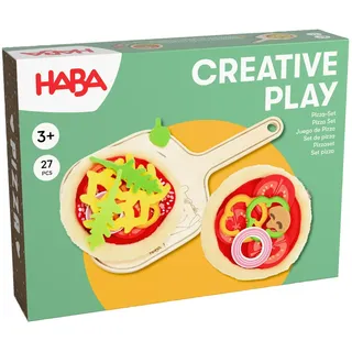 HABA 2012081001 - Creative Play Pizza-Set mit Brettchen, 27-teilig