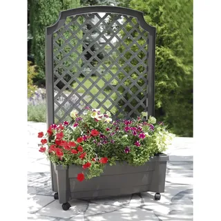 KHW Pflanzkasten Calypso 79 x 34 x 135 cm Grau