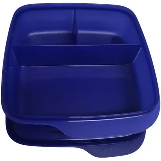 Tupperware to Go Lunchbox Clevere Pause 550ml mit Trennwand Eco+ Schule Brotdose mit Abteilung blau 550ml