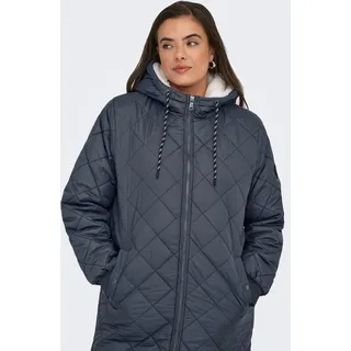 ONLY CARMAKOMA Steppmantel »CARNEWSANDY QUILT COAT CC OTW«, blau
