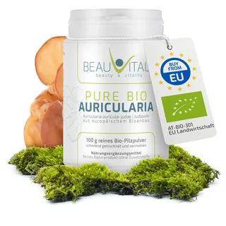 BEAUVITAL Beauvital® Pure Bio Auricularia Pulver, Judasohr aus EU-Anbau Pulver 100 g