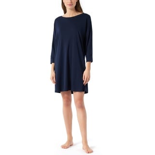 Schiesser Damen Sleepshirt 90cm Nachthemd, dunkelblau, 42