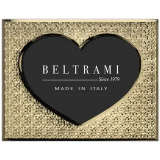 Belcom 1 GOLDENER MOSAIK-HERZ-FOTORAHMEN CM10X15, Holz Miro‘ Silbermetall Glas Karton, oder
