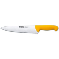Arcos Serie 2900 - Kochmesser - Klinge gezähnt Nitrum Edelstahl 250 mm - HandGriff Polypropylen Farbe Gelb