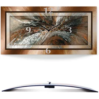 Artland Wanduhr »Gold Abstrakt 1« 3D Optik gebogen, mit Quarz- oder Funkuhrwerk, versch. Größen, braun