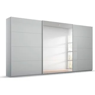 Rauch Schwebetürenschrank RAUCH "Kleiderschrank Schrank Garderobe KOLUNA mit Glastüren und Spiegel", grau (seidengrau, glas seidengrau), B:360cm H:210cm T:62cm, Holzwerkstoff, Schränke, Schwebetürenschrank, inkl.