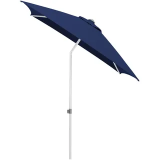 Kettler Sonnenschirm , Blau, Silberfarben , Textil , 200x200 cm , 360° drehbar, höhenverstellbar, lichtecht, Knickgelenk, regenabweisend, rostfrei, stabile Strebegelenke, U-Profil-Streben, UV-beständig, wetterfest, mit Belüftung, geeignet für Balkon , Sonnenschutz, Sonnenschirme