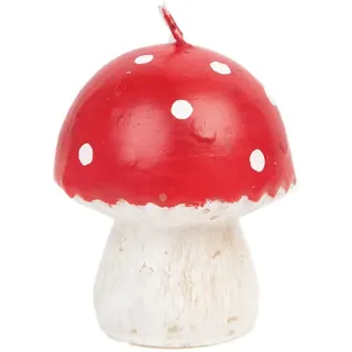 Talking Tables Kleine Kerze in Pilzform für Weihnachtstisch – 7,5 cm | rote Fliegenpilz-Waldparty-Dekorationen, Herbst-Heimdekoration, Alice im Wunderland Teeparty, Gartenfee Thema