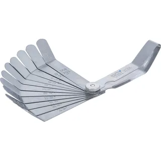 BGS 3184 | Präzisions-Fühlerlehren, gebogen 12 Blatt | metrisch + Zoll | Fühlerlehre