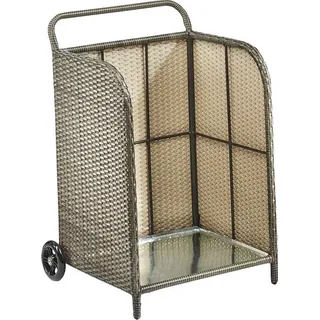 Locker Kaminholzkorb LOCKER Polyrattan 52 x 48 x 79 cm grau