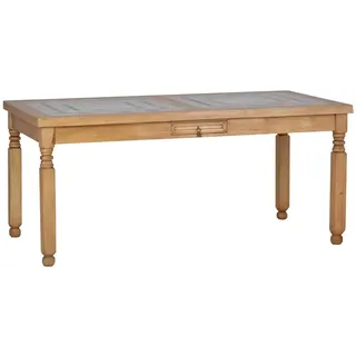 Mexico Esstisch 140x90cm - Marmor Massivholz Pinie  Mexiko Möbel Mexikanisch