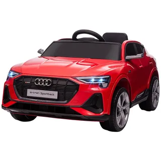 Homcom Kinder Elektroauto mit Fernbedienung, Musikfunktion, bis 5 km/h, Rot , Metall , 60x47x108 cm , unisex , Freizeit & Co, Gartenspielzeug, Kinder-Elektrofahrzeuge