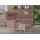 Ohrensessel Telford Strukturstoff 77 x 106 x 92 cm Rosa mit Hocker