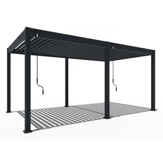 Weide Classic Pergola Aluminium 3x5,3m mit Lamellendach freistehend anthrazit - Grau