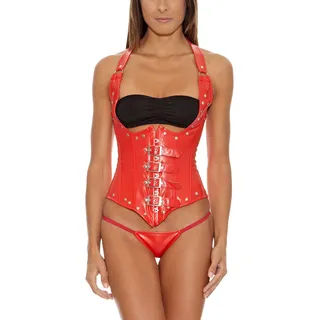 Intimax Wäsche-Set Korsage + String Tanga rot 2XL