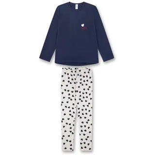 Sanetta Pyjama in Blau/Beige 140