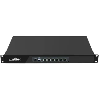 CWWK 1U N100 Firewall Appliance Rackmount, 19” Rack Firewall Hardware mit 6 Ports i226-V 2.5GbE LAN, U1 OPNsense Homelab Server DDR5 8GB RAM 128GB SSD, HD + VGA 2-Display, AES-NI